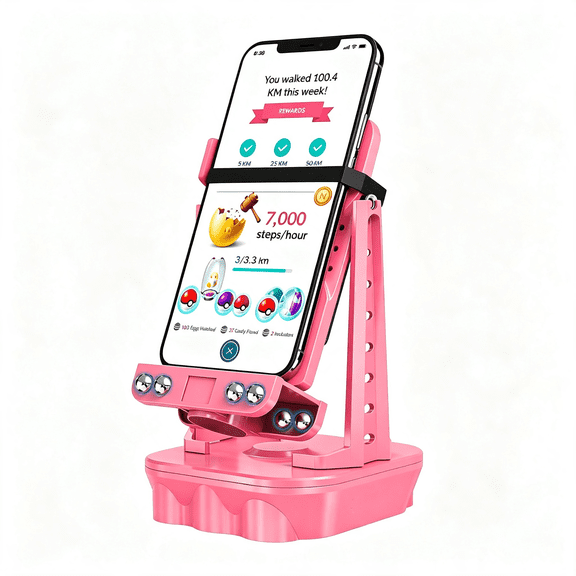 GJX Step Simulator-Phone Swing Rocker,Compatible with Pedometer,Silent Version-Ideal for Egg Hatching,Step Counting-Auto Swing Step Accessory,Mechanical Watch Charging Red Usb Power