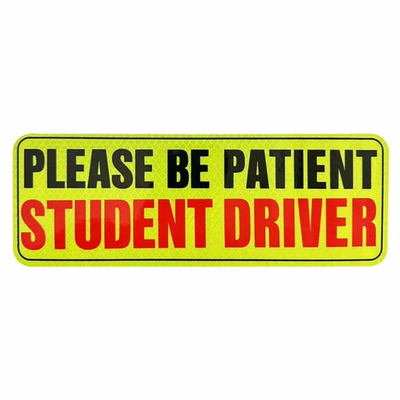 GJX Student Driver Magnet,Clear Identification Car Stickers,Eye-Catching Text “Student Driver” Text Student Driver Sticker,Style1