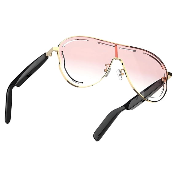 GJX Sun Glasses,Open Design Smart Glasses,Blue Light Protection Bluetooth Glasses for Women and Men,AI Glasses witn Voice Wake-Up,IP54 Waterproof Sweatproof