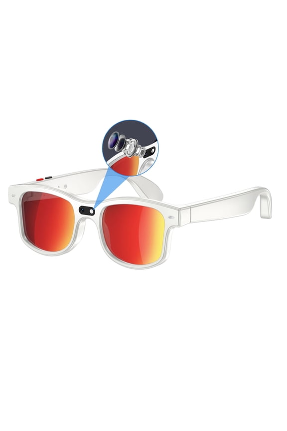 Sun Glasses,Real-Time Translation Smart Glasses,Anti-Shake Bluetooth Glasses for Women and Men,AI Glasses with Camera for Outdoor Activities,Driving,Vacations