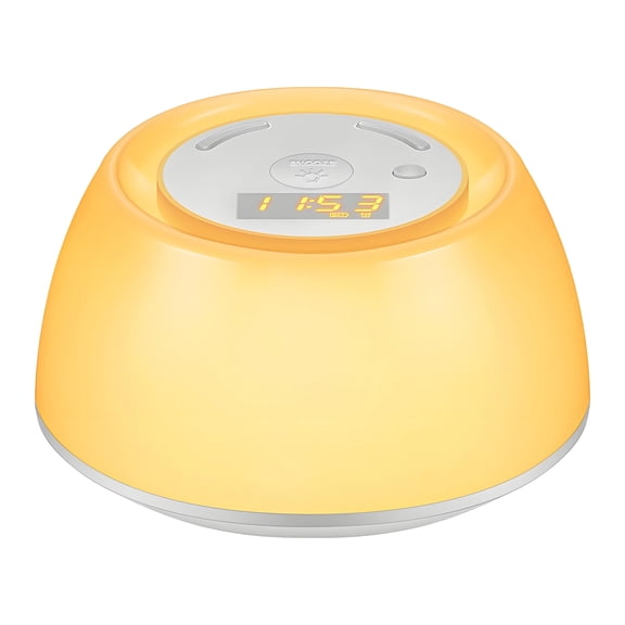 GJX Sunrise Alarm Clock,Touchscreen Sunlight Alarm Clock,Alarm Clocks for Bedrooms with LED Display,Wake Up Light,Snooze Function,256 RGB Color,3 Levels Brightness