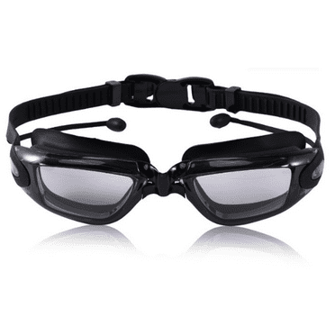 GJX Swim Goggles,180°HD Lens Goggles Swimming Adult,Waterproof & Anti-Fog Swim Goggles for Men,Black