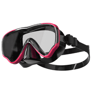 GJX Swim Goggles,UV Protection Goggles Swimming Adult,Anti-Fog Design Swim Goggles for Men,Black Red