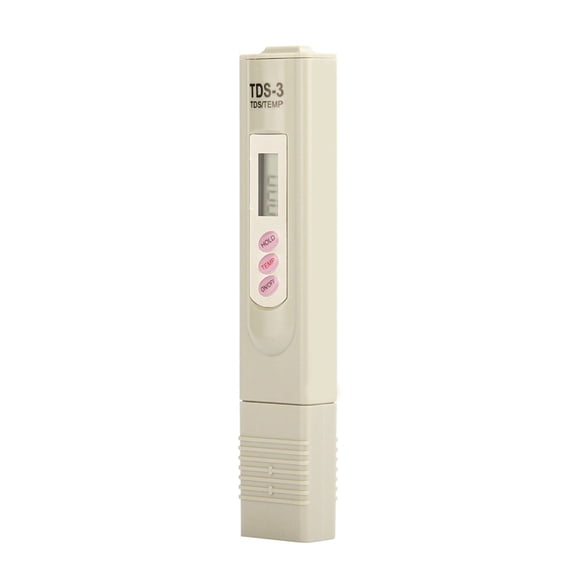 GJX TDS-3 Handheld TDS Meter With Carrying Case, 0 - 9990 ppm TDS Measurement Range, 1 ppm Resolution, +/- 2% Readout Accuracy