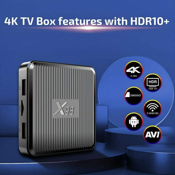 GJX TV-Box HD-compatible Quick Transmission Plug Play 5G Dual Frequency Quad Core Set Top Box for Android 11.0 Style 6