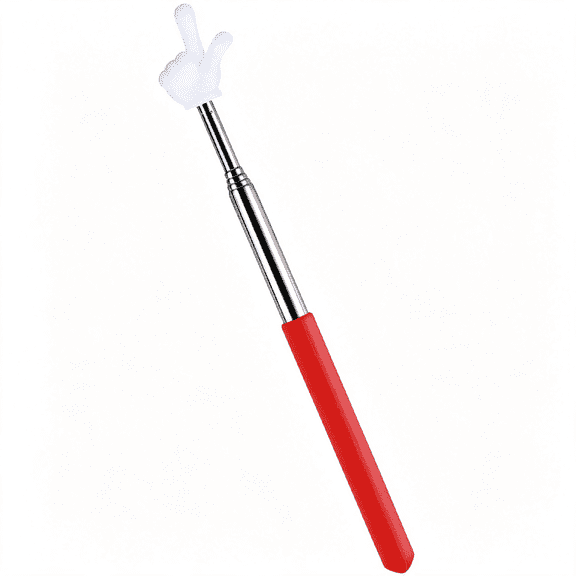 GJX Telescopic Teacher Pointer Extendable Pointer Stick,Red|For Classroom,Retractable Hand Pointer,Finger Pointer Stick,Mini Classroom Pointer,For Elementary School,Kindergarten