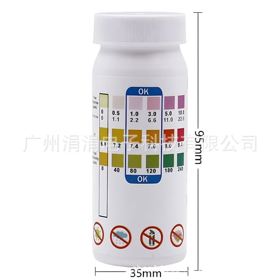 GJX Test Strips Paper 50Set Home Use Water Quality Testing