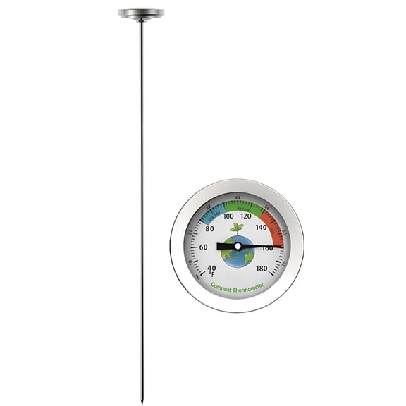 GJX 50cm Stainless Steel Compost Soil Thermometer Celsius Measuring Garden 40-180