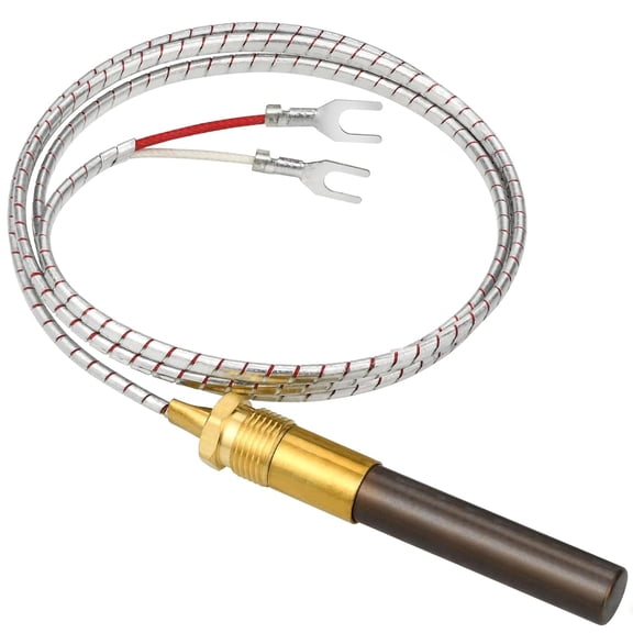 GJX Thermopile for Gas Fryer,750 Temperature Resistance Thermopile Generator,750 Mv 38" Aluminum Thermocouple Replacement Part for Gas Fireplace/Gas Water Heater/Oven