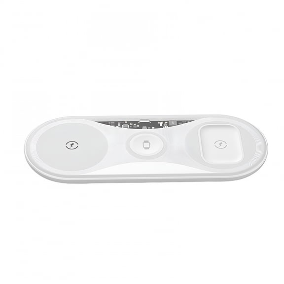 GJX Three in One Wireless Charger Fast Charging 15W Mobile Phone Flat Wireless Charging White