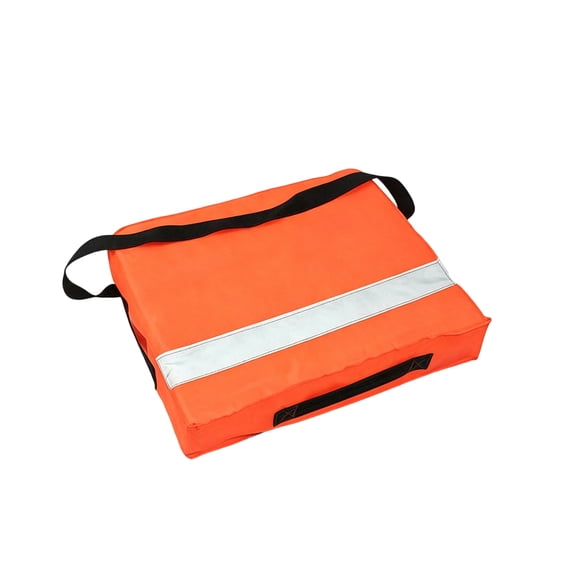 GJX Throwable Flotation Device for Boats|Type IV Boat Cushion with Straps&High Buoyancy Foam|Marine Safety Throwing Cushion for Kayak,Fishing,Pool&Dock|High Visibility Orange,17.7" x 13.7"
