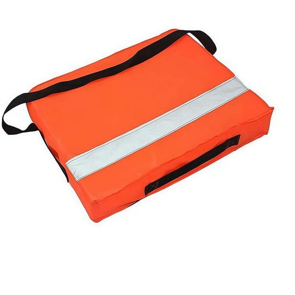 GJX Throwable Flotation Device, Portable Orange Waterproof Marine Throw Cushions, Buoyant Emergency Flotation Device with Reflective Strip for Boating Swimming