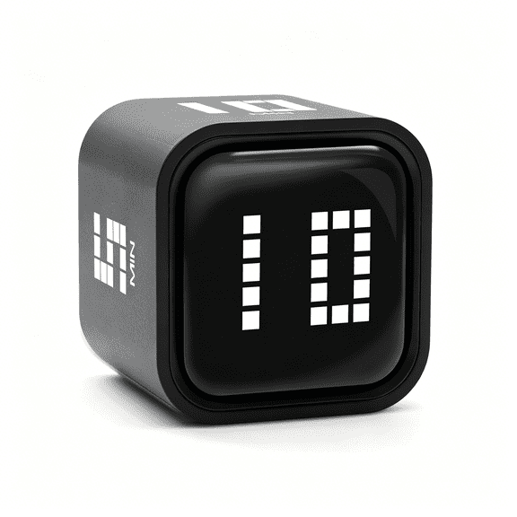 GJX Timer 5, 10, 30, 60 Minutes Preset, Desk Cube W/ Sensor for Adhd, Functions, Ideal for Work, Study, Kitchen Adhd Timer