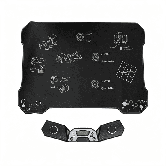 GJX Timer with Mat for Professional Athletics,Touch Control Timer with Display,Timers for Cube Race Stack Competition a Great Gift for Boys and Girls(Black)
