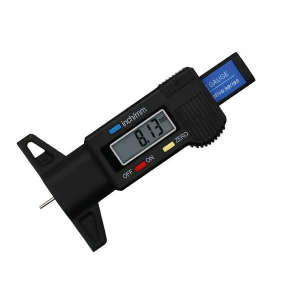 GJX Tire Tread Depth Gauge,Clear Scale Tire Depth Gauge,Fine Graduations Stylish Appearance Tire Tread Depth Meter,Black
