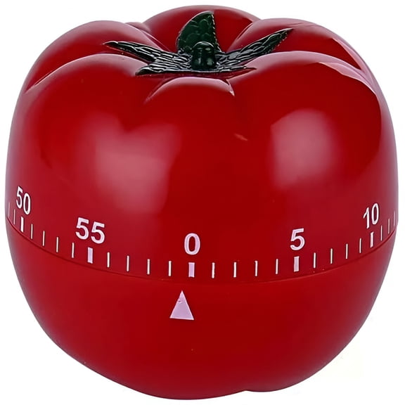 GJX Tomato Manual Mechanical Timer,Kitchen Timer for Cooking Study Learning Gym Baking Countdown Clock Red