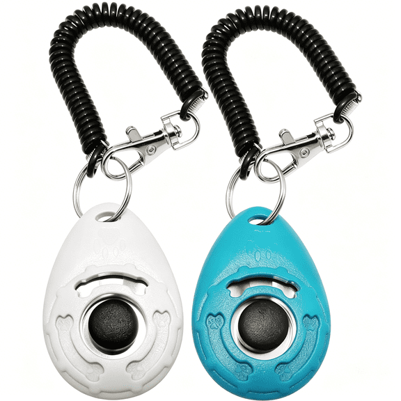 GJX Training Clicker for Pets with Wrist Strap, 2 Pack