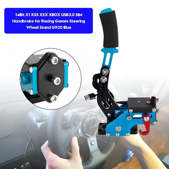 GJX USB 3.0 Sim Racing Handbrake, Progressive Hall Sensor E-Brake for PC & Xbox Series X/S, Plug and Play