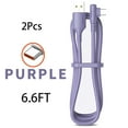 thumbnail image 1 of GJX USB C Cable,6.6FT 2Pack USB to USB C Cable,66W Super Fast Charging,Purple, 1 of 1