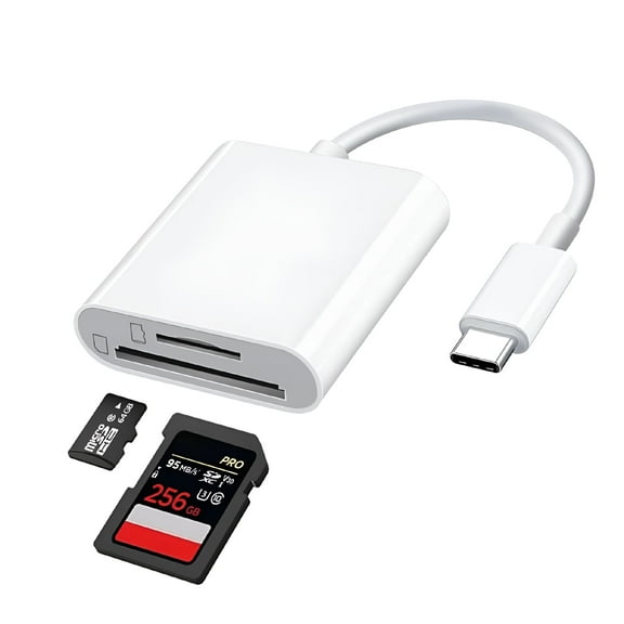 GJX USB C SD Card Reader- USB C to SD Card Reader-Type C Micro SD/TF Memory Card Adapter for Camera Cards/Tablets/Smartphones2in1