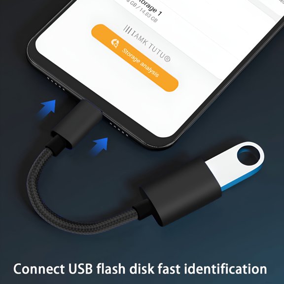 GJX USB C to USB Adapter Type C OTG Cable USB C Male to USB 2.0 Female Cable Adapter for Office