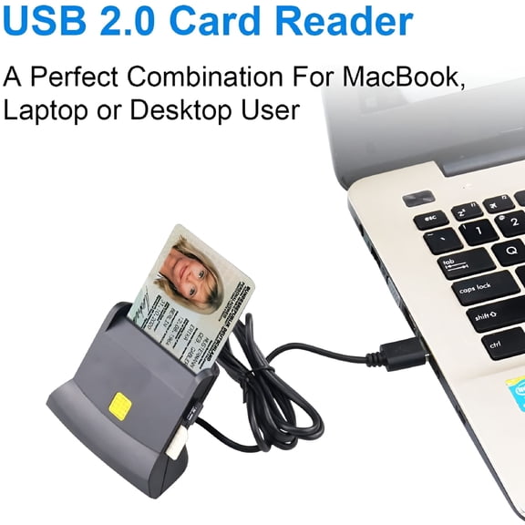 GJX USB Card Reader, for Smart Card/ID Card/SIM Cards