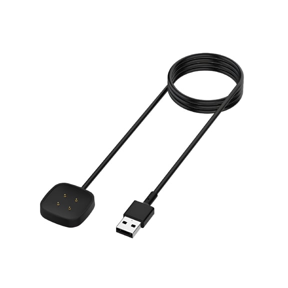 GJX USB Charging Dock for Versa 3/4 Sense 2, Fast Charger Stand Base with 39 Inch Cable, Replacement Power Cord for Smartwatch Home Office Travel Nightstand Accessory (Black)