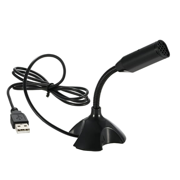 GJX USB Desktop Microphone 360 Adjustable Microphone Support Voice Chatting Recording Mic for PC with a USB port