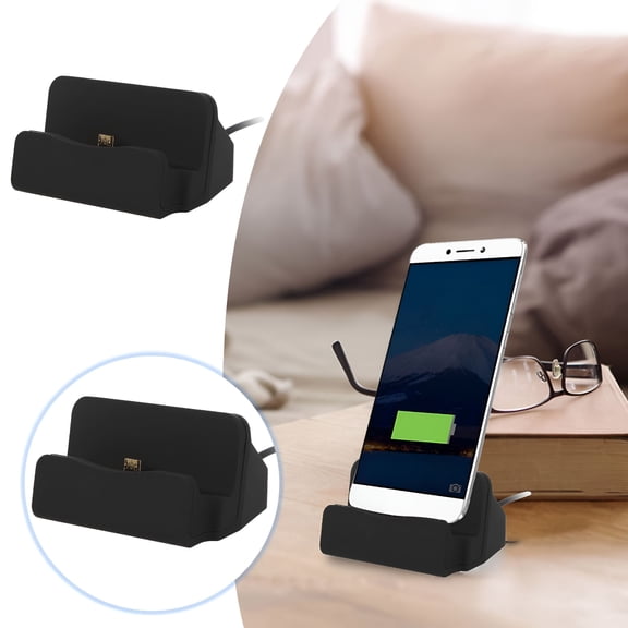 GJX USB Phone Charger Stand for Android, Hands-Free Charging Base & Desk Holder, Stable Dock for Home, Office, Bedside
