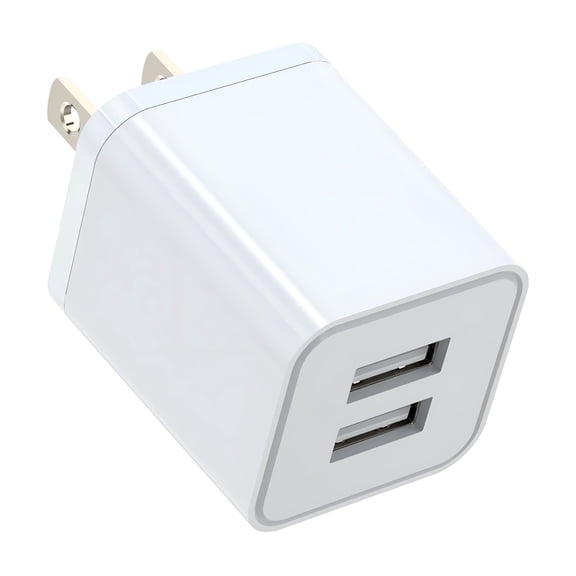 GJX USB Wall Charger 2 Pack Dual Port USB Electrical Plug Cube 5V 2.1A Charging Block