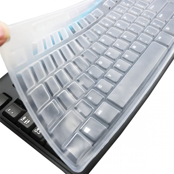 GJX Ultra Thin Desktop PC Silicone Clear Keyboard Cover Skin Protector Compatible for Wireless Keyboard & Keyboard (NOT for Other Desktop Keyboards)