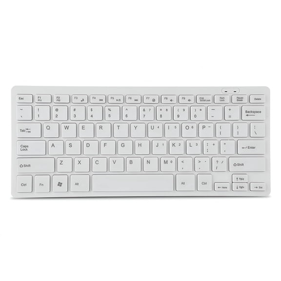 GJX Ultra-Thin Mini Keyboard, 78 Keys Wired USB Plug and Play, High Sensitivity Compact Keypad For Desktop Laptop PC, Ergonomic White Office Computer Keyboard