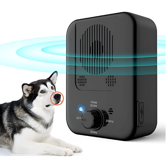GJX Ultrasonic Dog Barking Control Device, Dog Training Tools with 3 Modes, Stop Barking Dog Box, Barking Deterrent Control Device for Small, Medium, and Large Dogs, Safe for Humans & Dogs