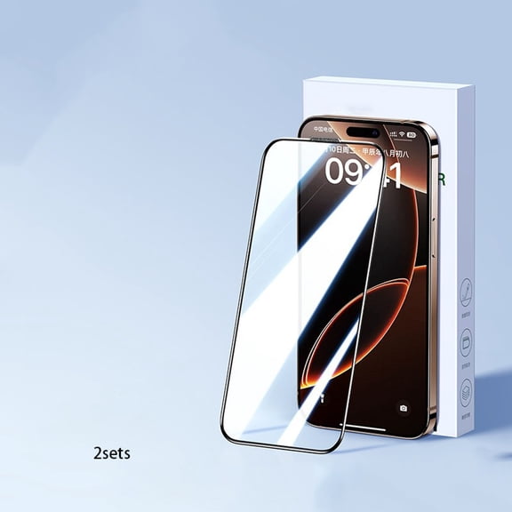 GJX Unbreakable for Iphone 17 Pro Screen Protector,9H+ Military-Grade,12 Ft Shatterproof,Aerospace Tempered Glass 2 Pack - Full Coverage,Anti-Scratch,Bubble-Free,Easy Installation,6.3 Inch