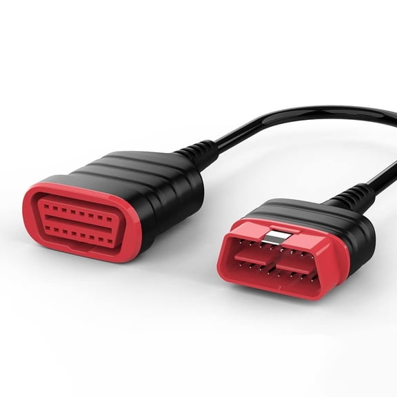GJX Universal 16 Pin Male to Female Obd2 Extension Cable,Ultra Low Profile Flat Obdii Diagnostic Convert Adapter for Car Scanner Code Reader,Fit for All Vehicles,60Cm,2 Feet