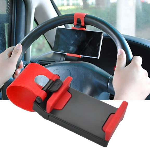 GJX Universal Auto Car Steering Wheel Mobile Phone Holder Clip Stand Cradle for GPS