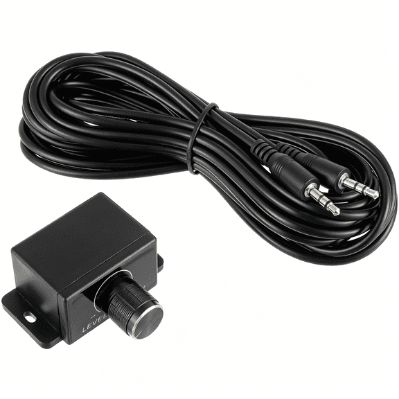 GJX Universal Car Amplifier Level Controller Car Audio Control Knob Sub Amp Volume Control Cable with 3.5mm Wire for Car Motorcycle Speakers Home Theater