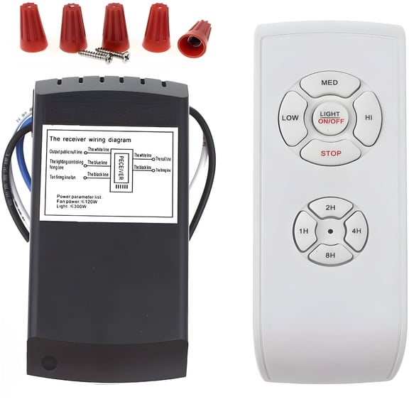 GJX Universal Ceiling Fan Remote Control Kit,3 in 1 Ac Motor Ceiling Fan Light Timing & Speed Remote,For Ceiling Fan Lamp