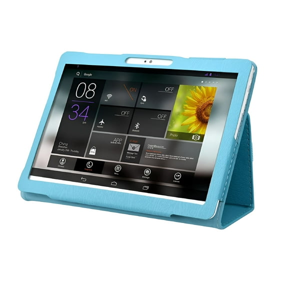 GJX Universal Folio Leather Stand Cover Case for 10 10.1 Inch Tablet PC