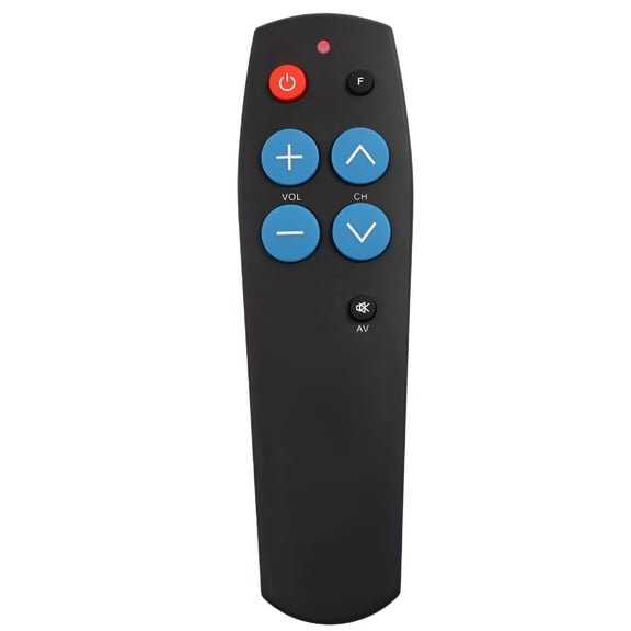 GJX Universal TV Remote for Elderly, Large Button IR Control for Seniors, Simple Setup for TV Cable Box DVD, Easy Grip Remote for Assisted Living, Bedroom, Living Room, Black