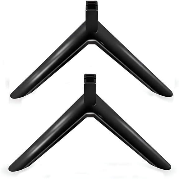 GJX Universal Tv Stand Legs for 24-27Inch Tvs | 2 Pack Replacement Tv Feet with Screws | Easy Install Plastic Mounting Brackets,Black Tabletop Base Stand