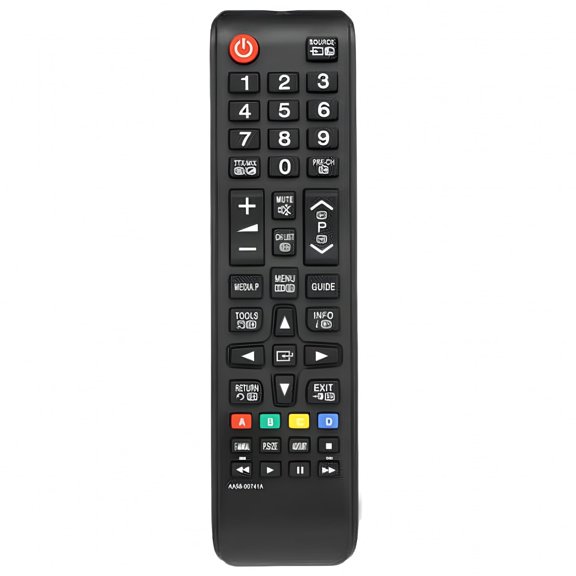 GJX Universal Wireless TV Remote Control for Smart HDTV LED Digital Television, No Setup Required Replacement Controller with Dedicated Menu Keys, 8M Range, Compact Ergonomic Design, Black