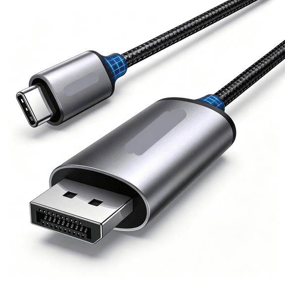 GJX Usb C to Displayport 1.4 Cable 8K@60Hz 4K@240Hz Unidirectional 4/3 to Displayport Cord Usb C to Dp 32.4Gbps Compatible Iphone 17,Macbook Pro/Air Mac Mini Xps,6.6Ft