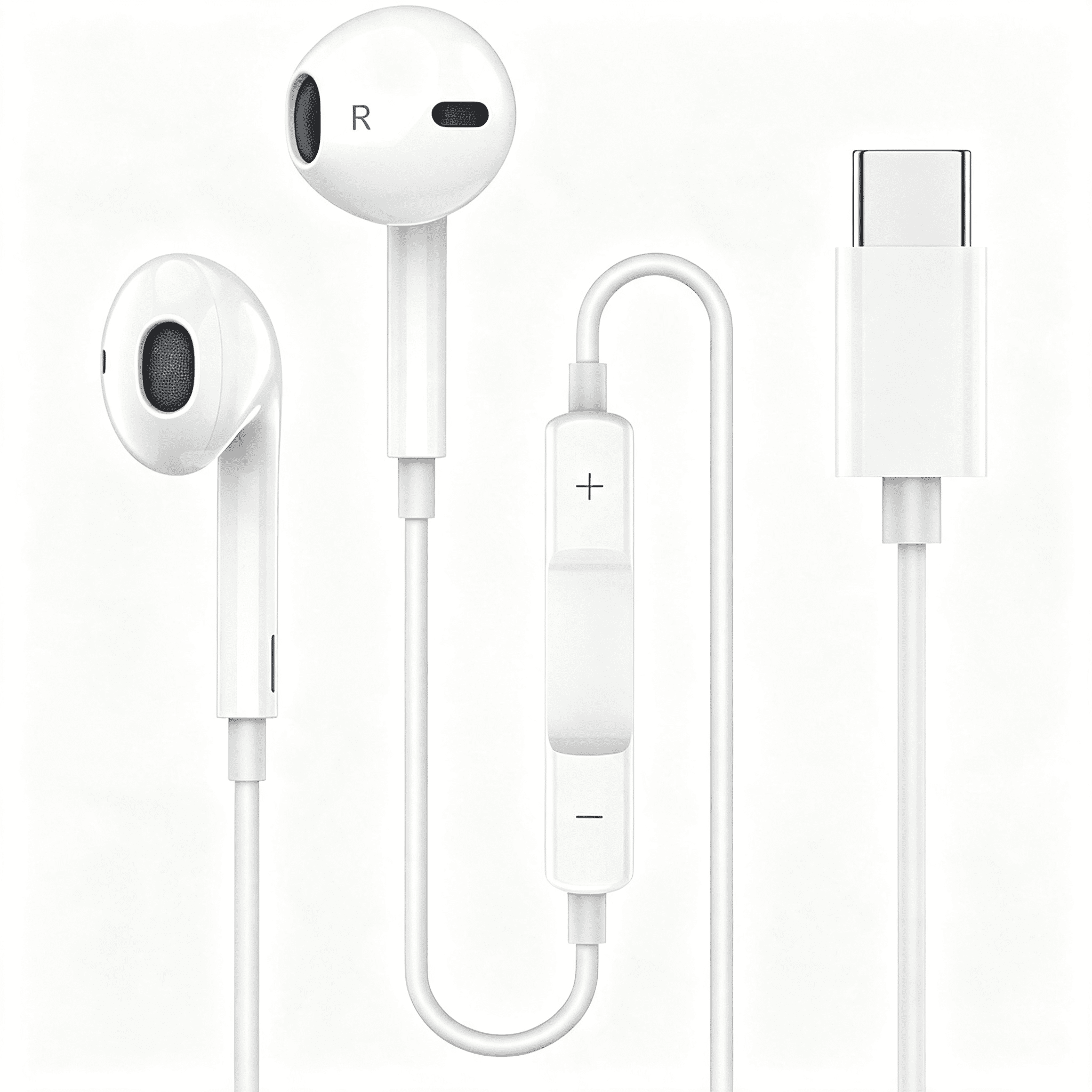 GJX Usb C Headphones, Wired Earbuds In-Ear with Mic for Iphone 17 16 15 ...