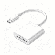 GJX Usb C Sd Card Reader, Type C Sd Card Reader, Supports Sd and Microsd Memory Card Adapters for Iphone 15 16/Ipad/Macbook/Mac, Trail Camera Viewer Plug and Play -2 Slots