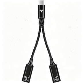 GJX Usb-C Splitter with 1 Male to 2 Female, 2-In-1 Type C Splitter, Daisy-Chain Adapter Dongle for Controller Usb-C Splitter