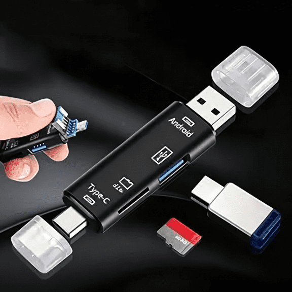 GJX Usb C/Usb Card Adapter for Iphone - 7 in 2 Cac Reader Military Smart Card Reader & Sd/Tf/M2/Id/Ic Piv/Ms Pro Duo Card Reader