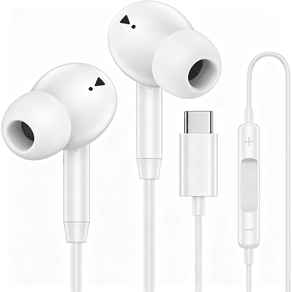 GJX Usb C Wired Earbuds Ear Buds for Iphone 17 16 Pro Max 16E 16 Plus 16Pro 15 Pro Max 15 Plus 15Pro 15 Usbc In-Ear Headphones Wired Type C Iphone 16 Earbud Earphones Headsets with Microphone