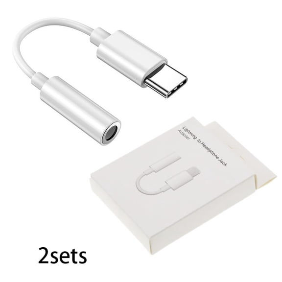 GJX Usb C to 3.5Mm Headphone Jack Adapter, Hi-Res Audio Dac Dongle, 3.5Mm Aux Cord Converter for Ipad, Car, Usb-C Devices 2Pack