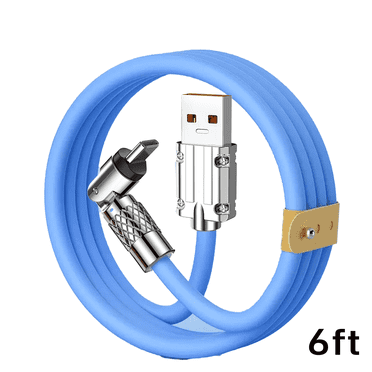 GJX Usb Cable,Flexible Design Micro Usb Cable,High Current Rapid Charging Usb Type C Cable,Blue,6Ft